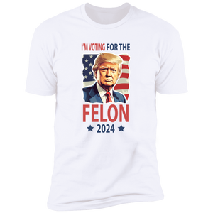 Independence Day I'm Voting For The Felon Donald Trump 2024 Bright Shirt HO82 62666