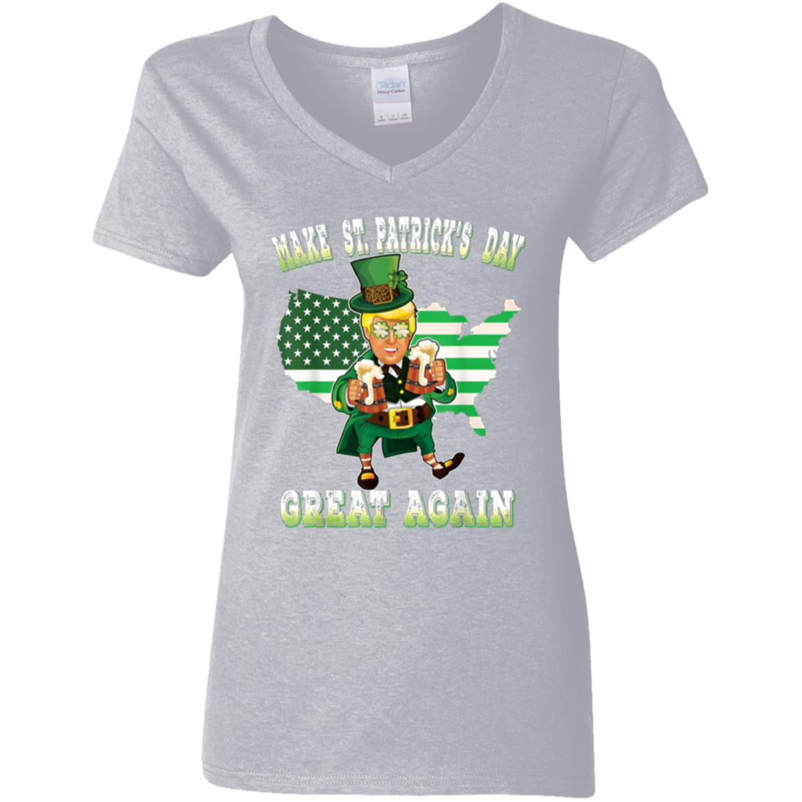 Make St Patrick's Day Great Again Trump Leprechaun Dark Shirt HO82 65598