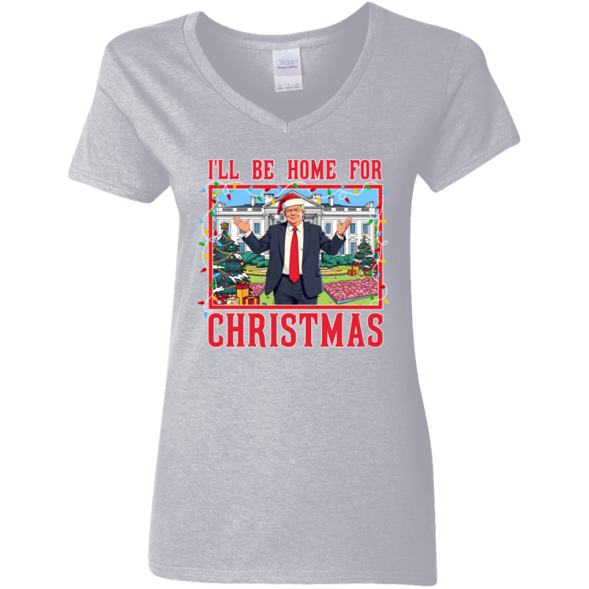 Trump I'll Be Home for Christmas - Trump Christmas Shirt HA75 63816