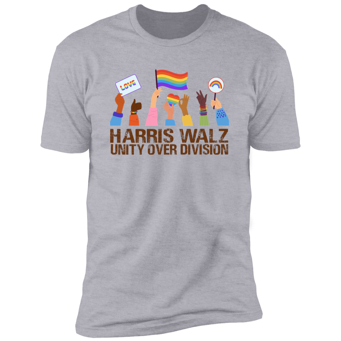 Harris Walz Unity Over Division Election 2024 Bright Shirt HA75 63460
