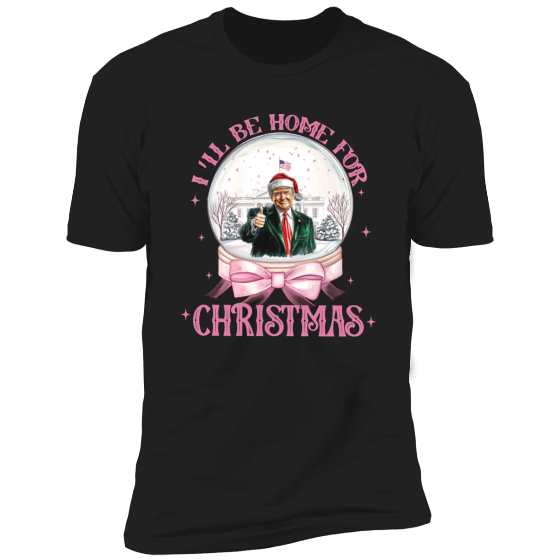 I'll Be Home For Christmas Donald Trump Dark Shirt HA75 63648