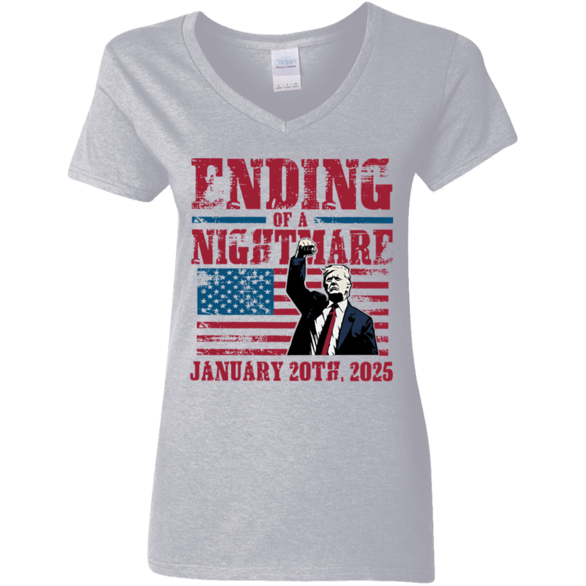 Ending of a Nightmare January 20th 2025 Trump Won Dark Shirt LM32 65221