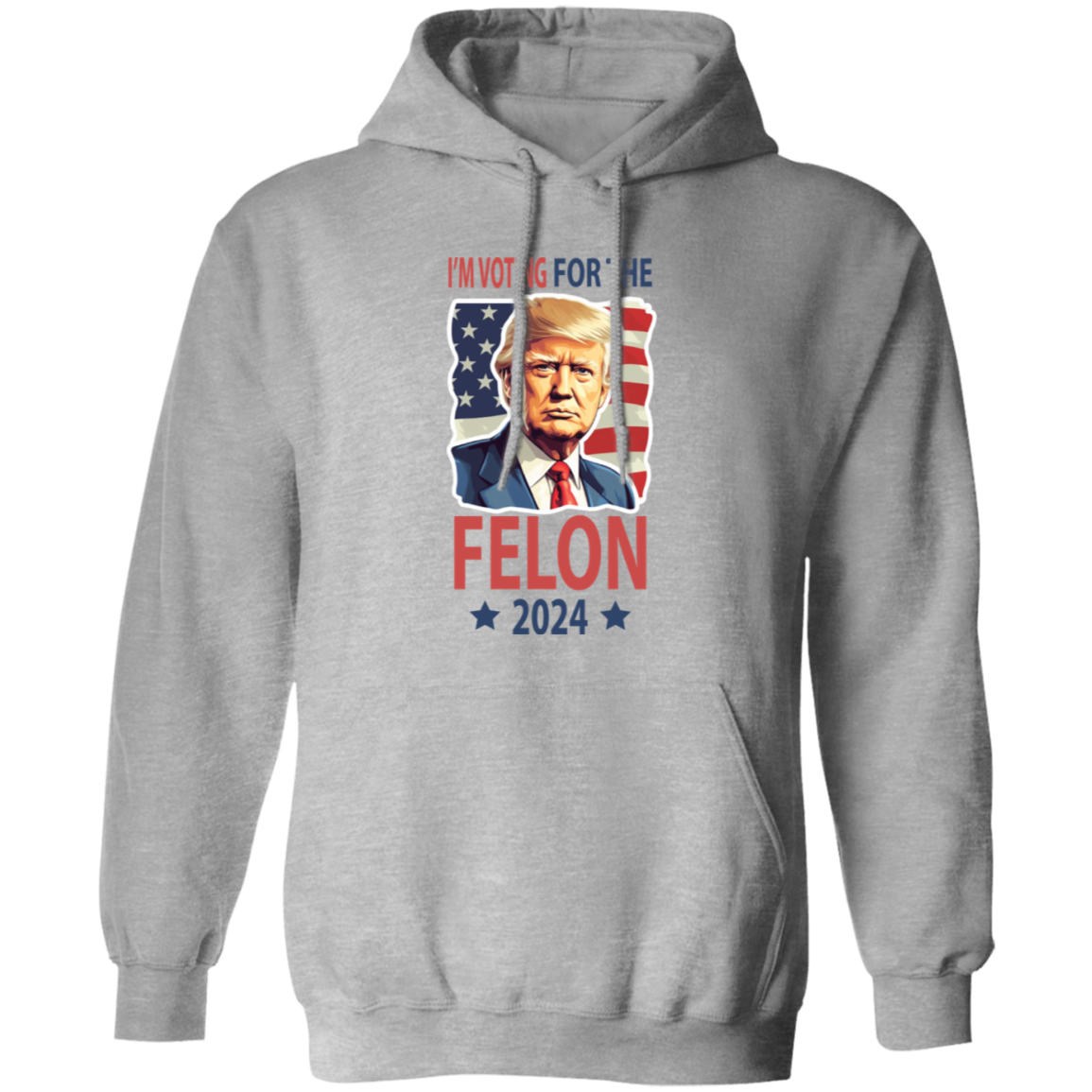 Independence Day I'm Voting For The Felon Donald Trump 2024 Bright Shirt HO82 62666