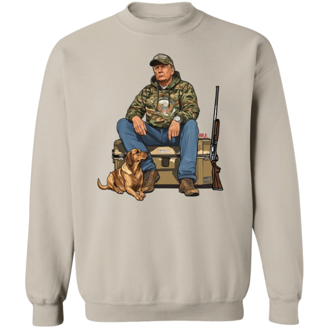 Trump Hunting Gear No Words : Buck Around and Find Out White Shirt 63839