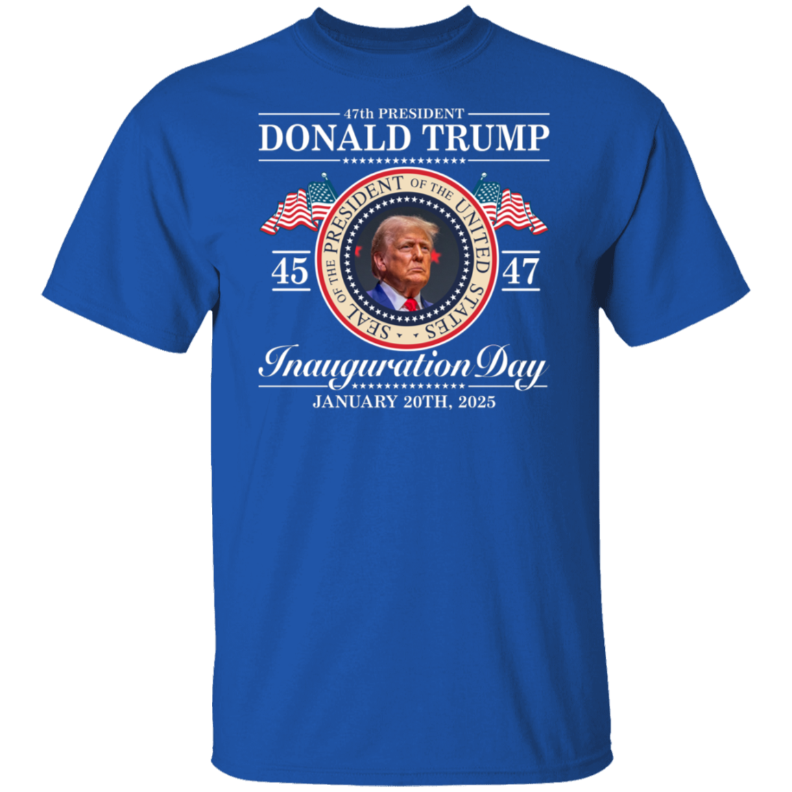 Donald Trump 47th President Dark Shirt - Inauguration Day 2025 Edition LM32 65101