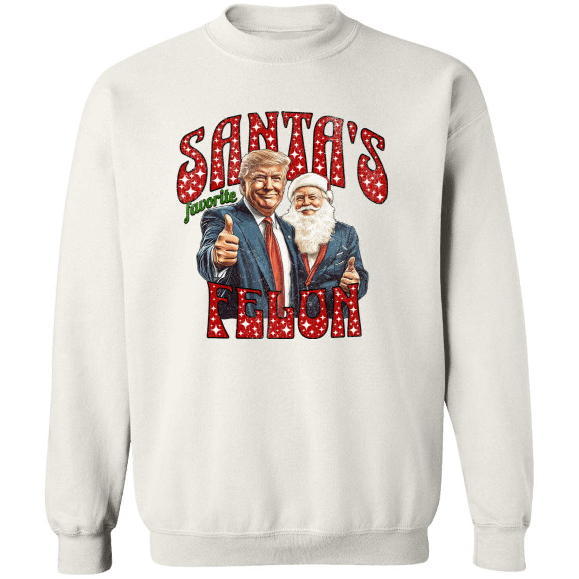 Santas Favortite Felon Distressed Bright Shirt HO82 65236