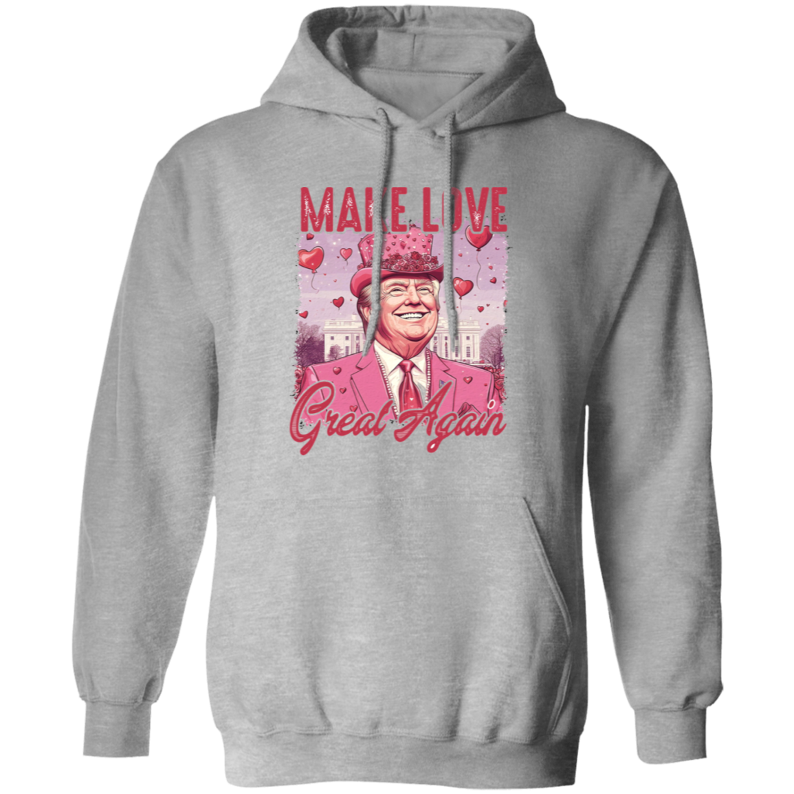 Make Love Great Again Funny Trump Valentine's Day Bright Shirt HA75 64292