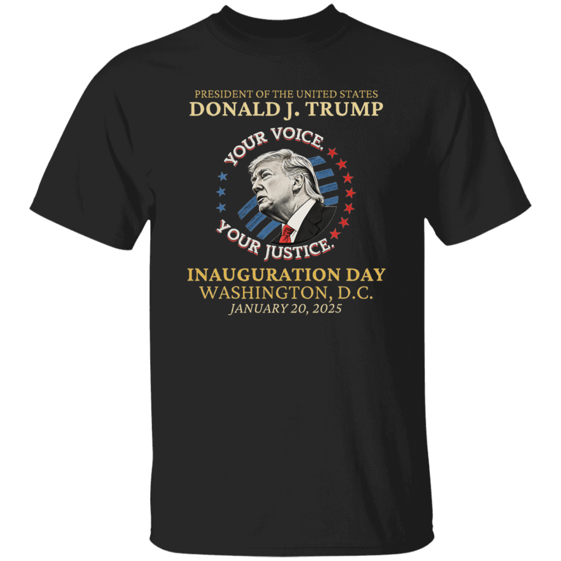 Trump Inauguration Day 2025 Commemorative Memorabilia Dark Shirt HO82 65638