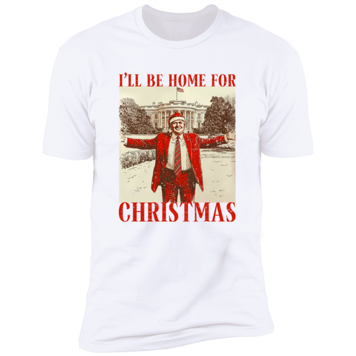 Trump I'll Be Home for Christmas Shirt HA75 63588