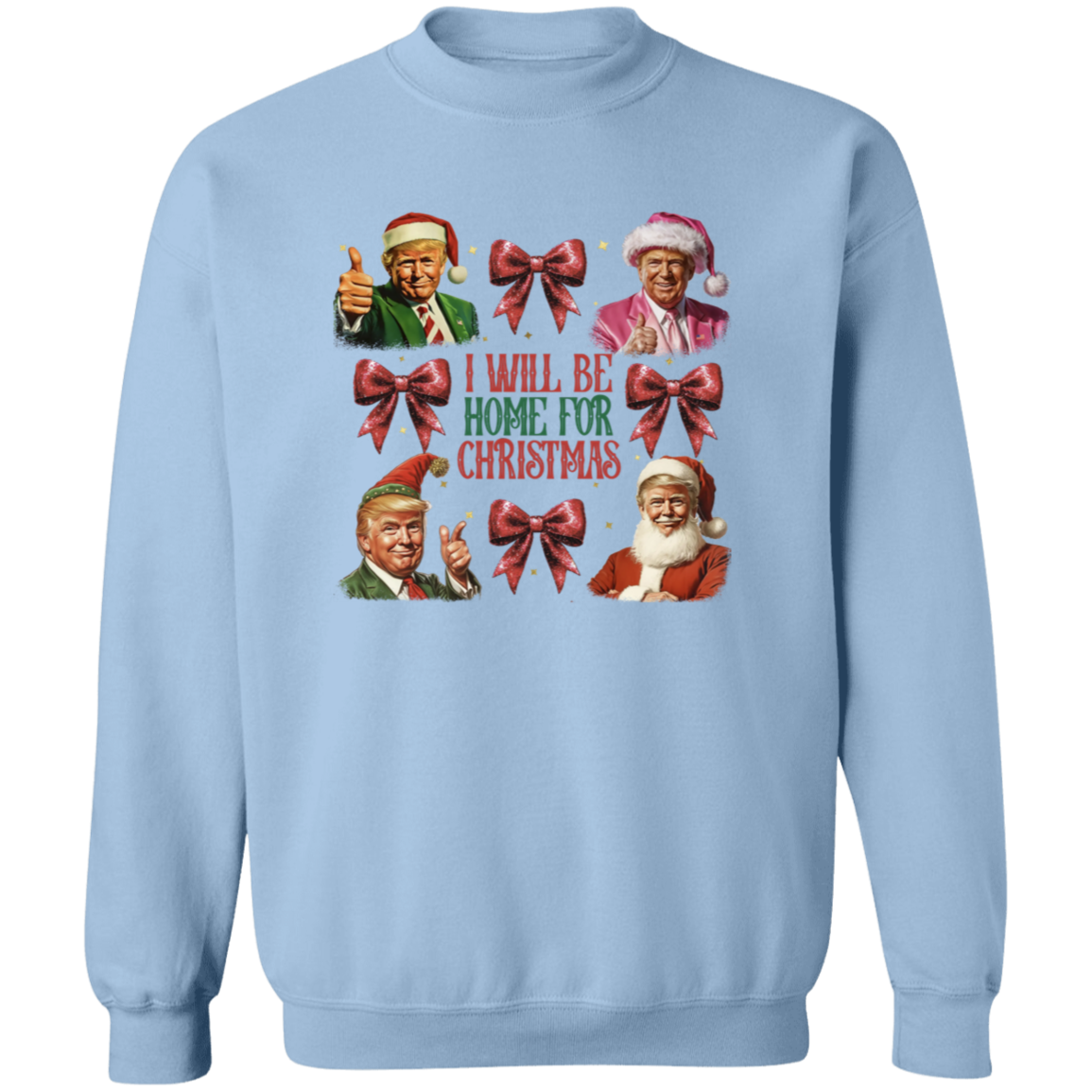 Trump I'll Be Home for Christmas, Humorous Trump Christmas Shirt HA75 63642