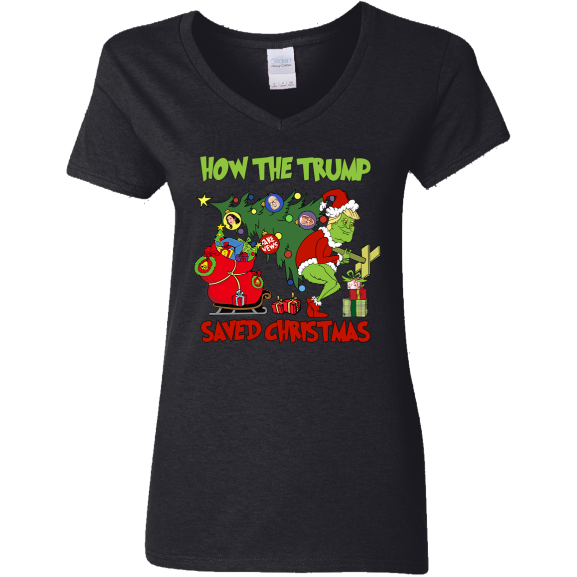 How The Trump Saved Christmas Dark Shirt HO82 65336