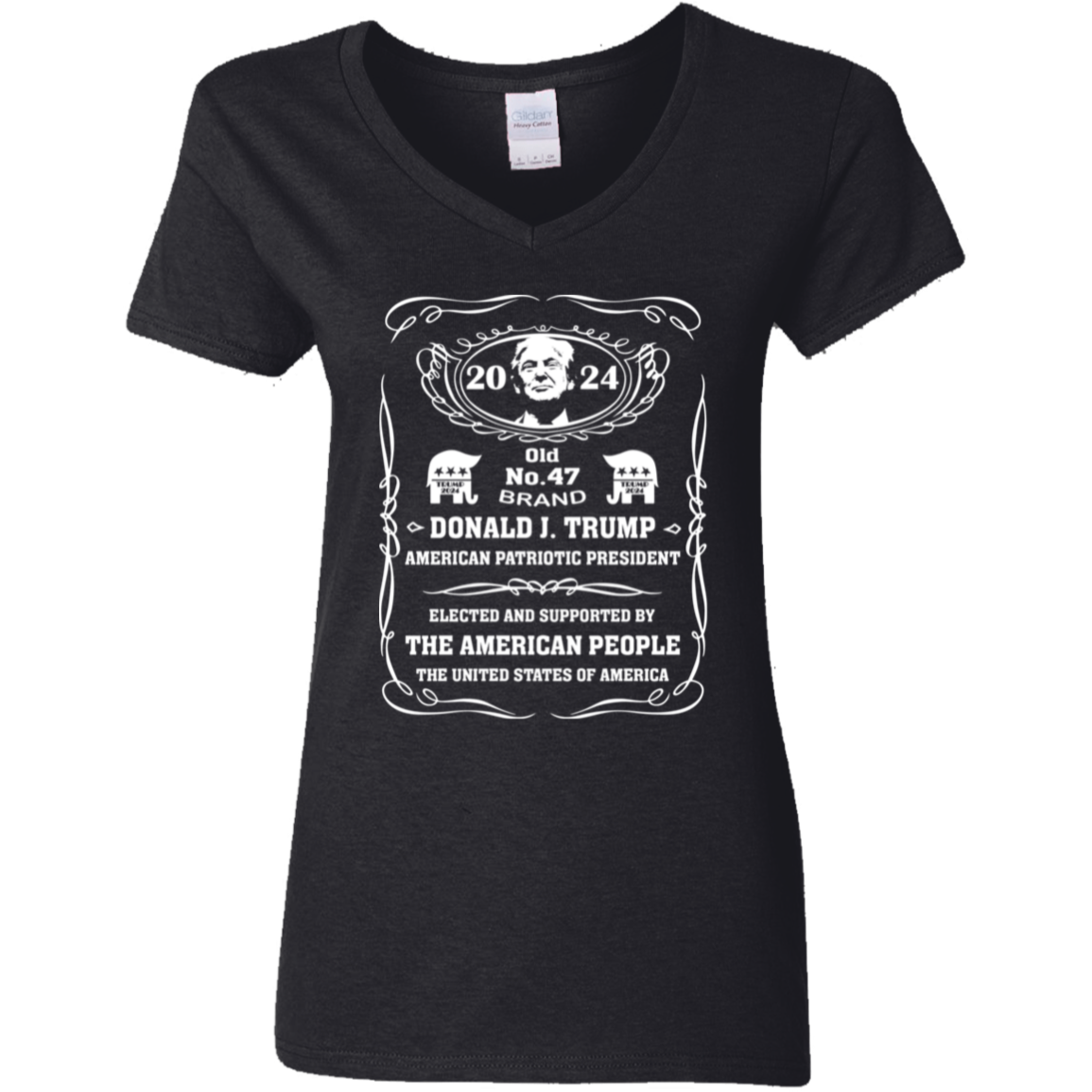 Donald J. Trump American Patriotic President Dark Shirt HA75 63924