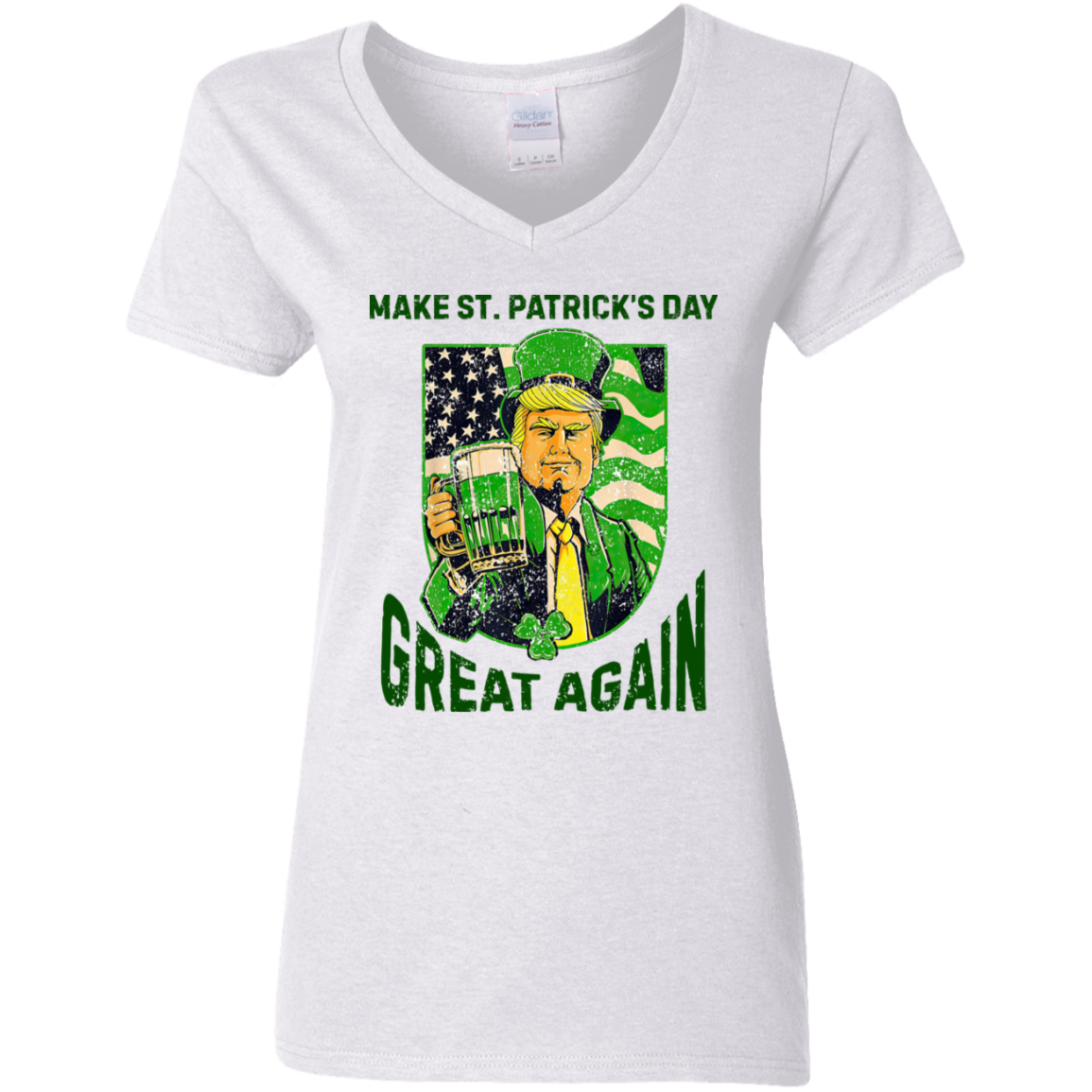 Donald Trump Make St Patrick's Day Great Again Bright Shirt Funny Trump Beer Drinking Shirt LM32 67182