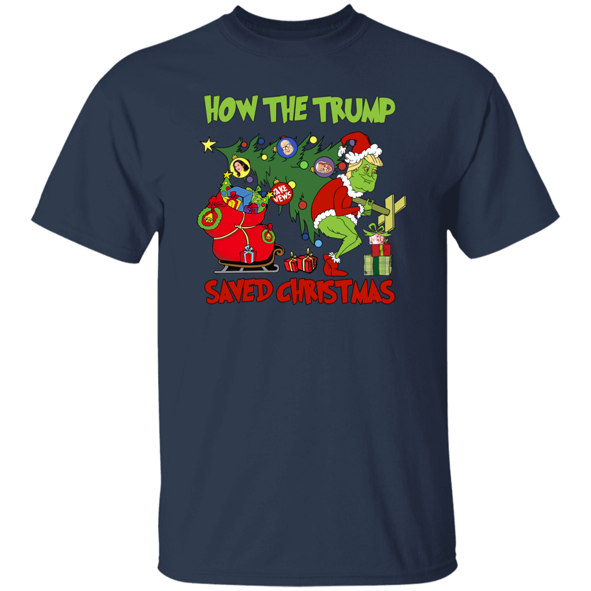 How The Trump Saved Christmas Dark Shirt HO82 65336