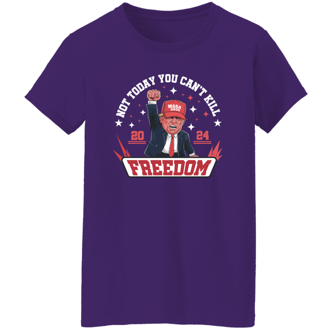 Not Today You Can't K*ll Freedom Trump 2024 Dark Shirt HO82 63000