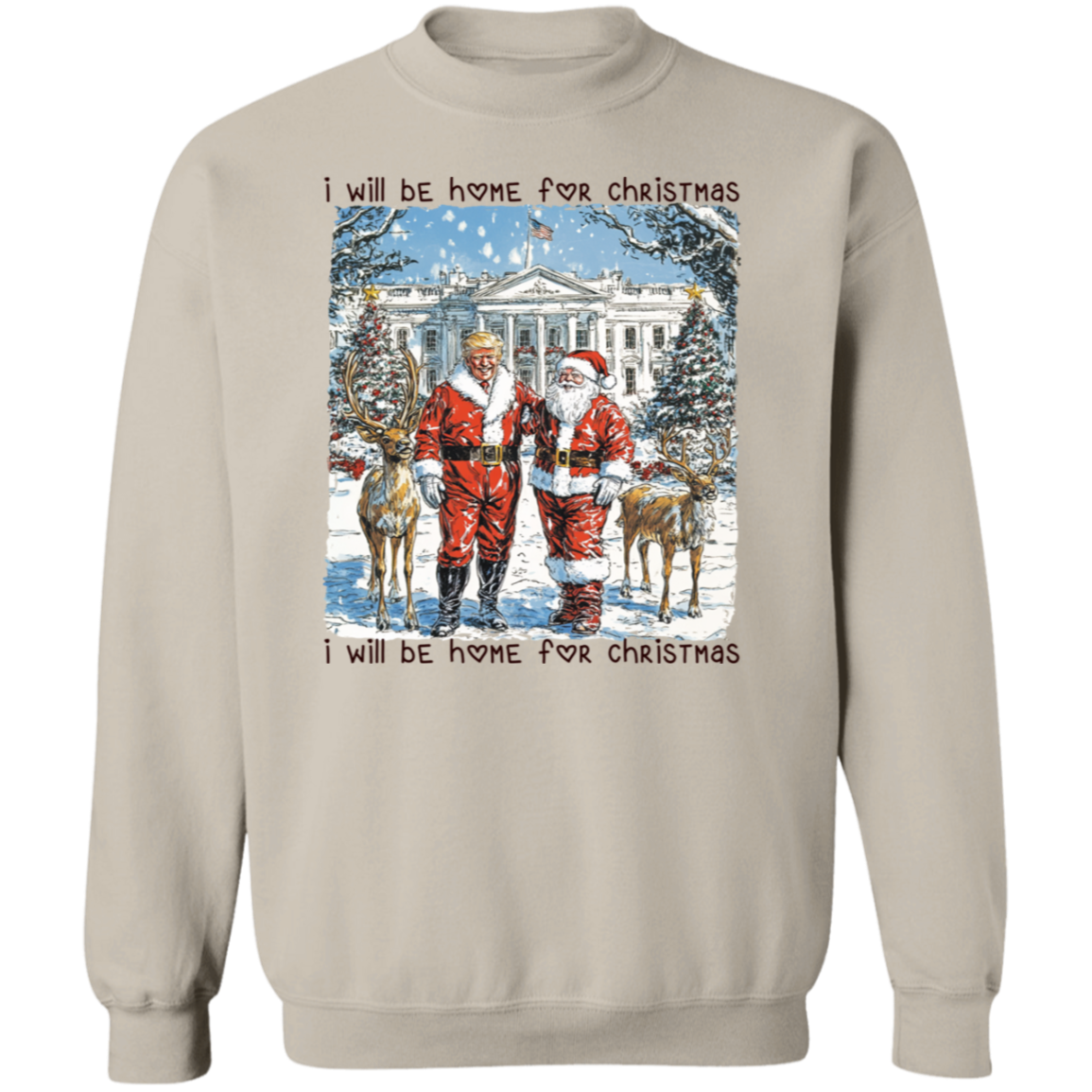 Trump Santa I Will Be Home For Christmas Shirt HA75 63629