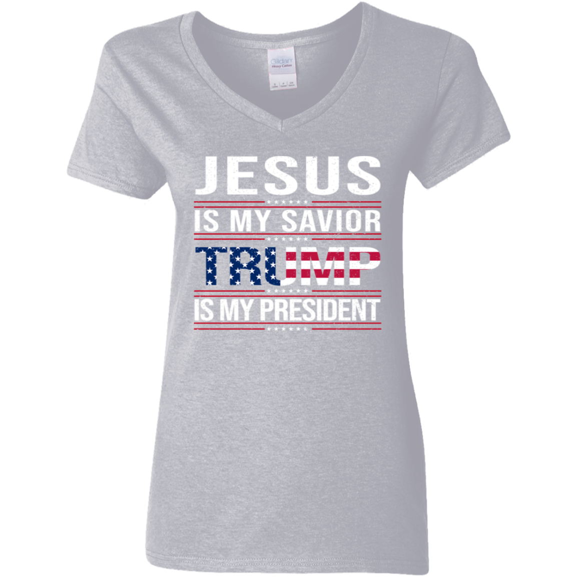 Jesus Is My Savior Trump Is My President Dark Shirt HA75 64048