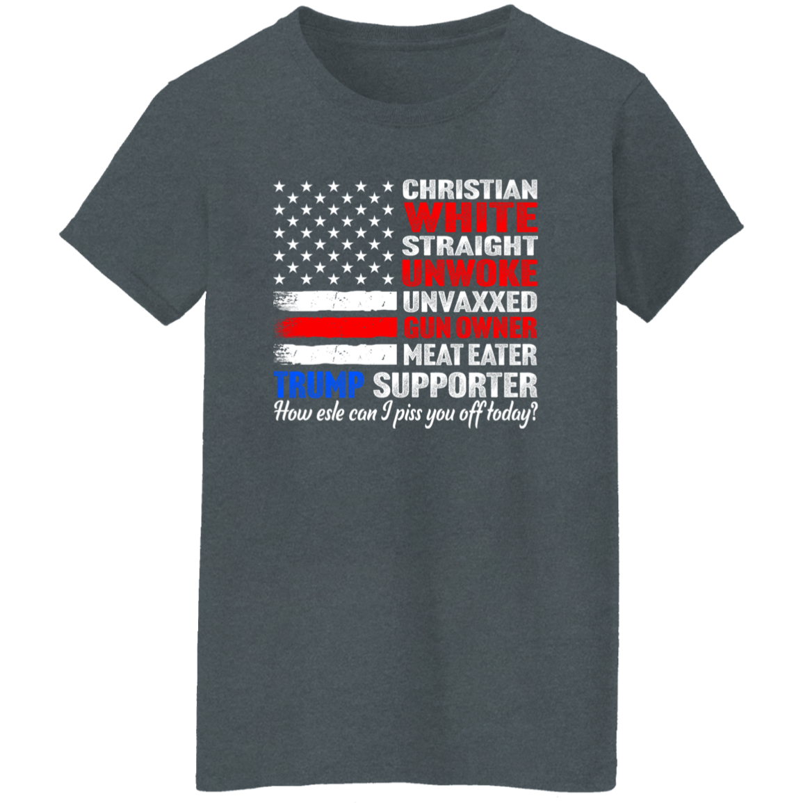 Trump Supporter Christian White Straight Un**ke Un**xxed Shirt HA75 63332