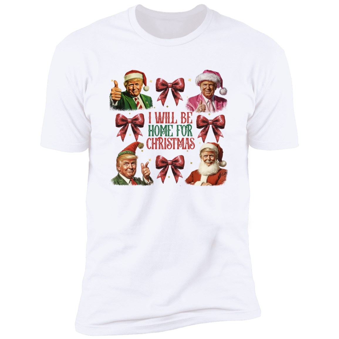 Trump I'll Be Home for Christmas, Humorous Trump Christmas Shirt HA75 63642