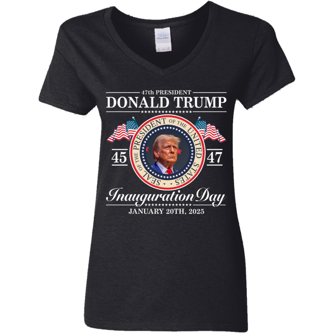 Donald Trump 47th President Dark Shirt - Inauguration Day 2025 Edition LM32 65101