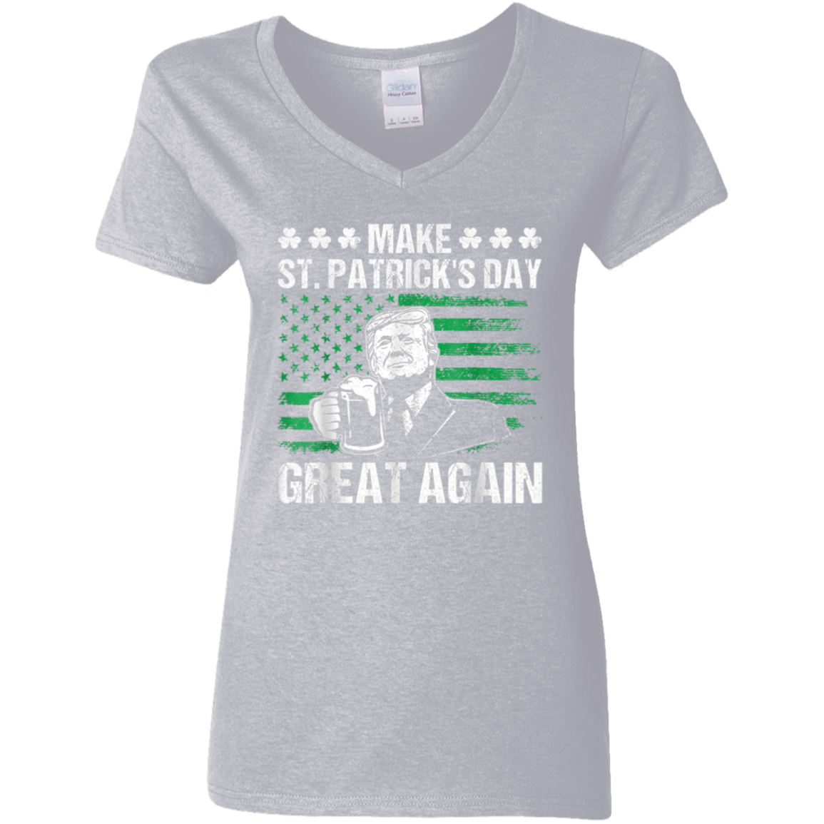 Make St Patrick's Day Great Again Funny Trump Beer Drinking Dark Shirt HO82 65624