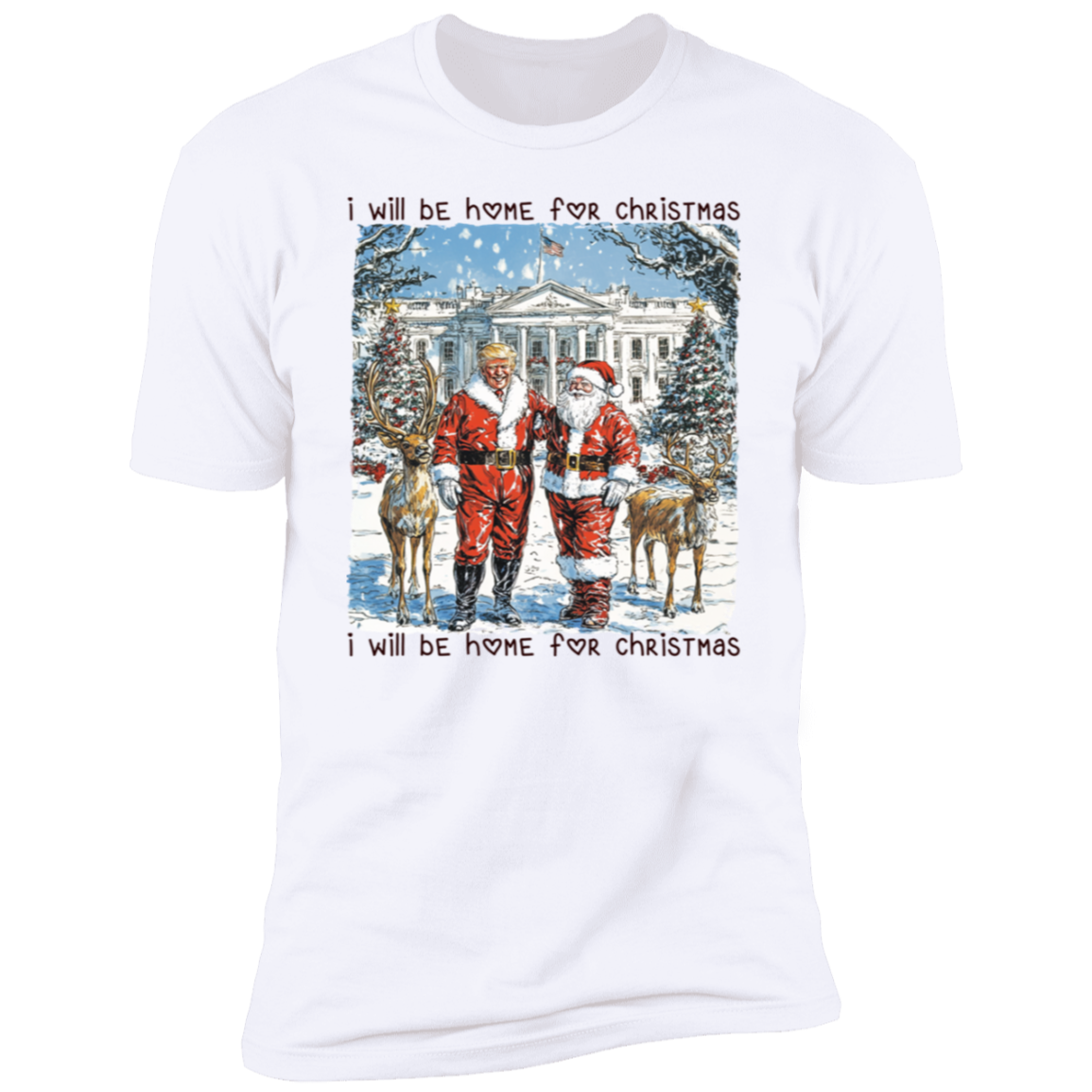 Trump Santa I Will Be Home For Christmas Shirt HA75 63629