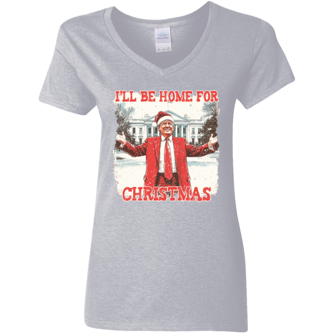 Trump I'll Be Home for Christmas | Make Christmas Great Again Shirt HA75 63760