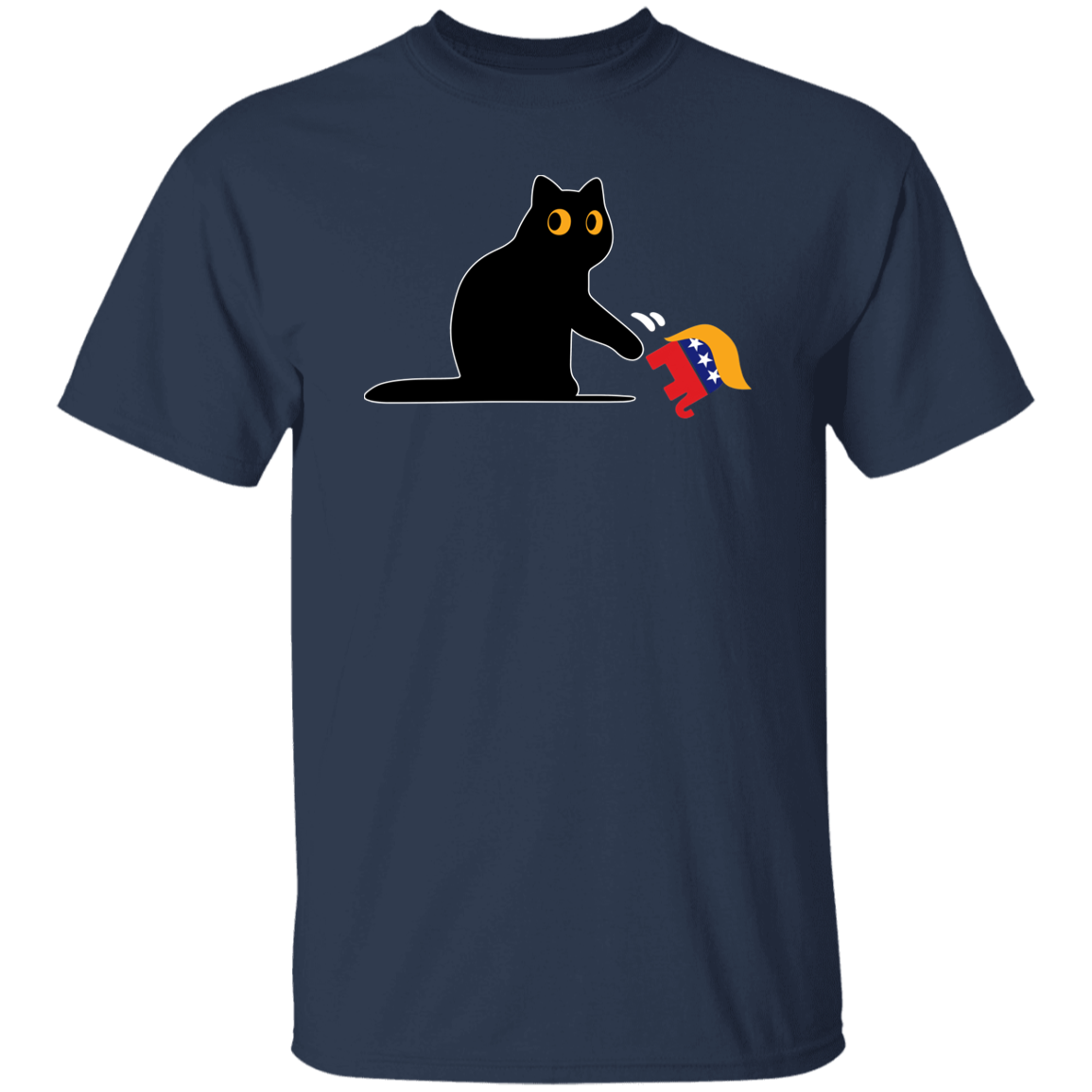 Kamala Harris 2024 Victory Black Cat vs. GOP Elephant Shirt HA75 63448