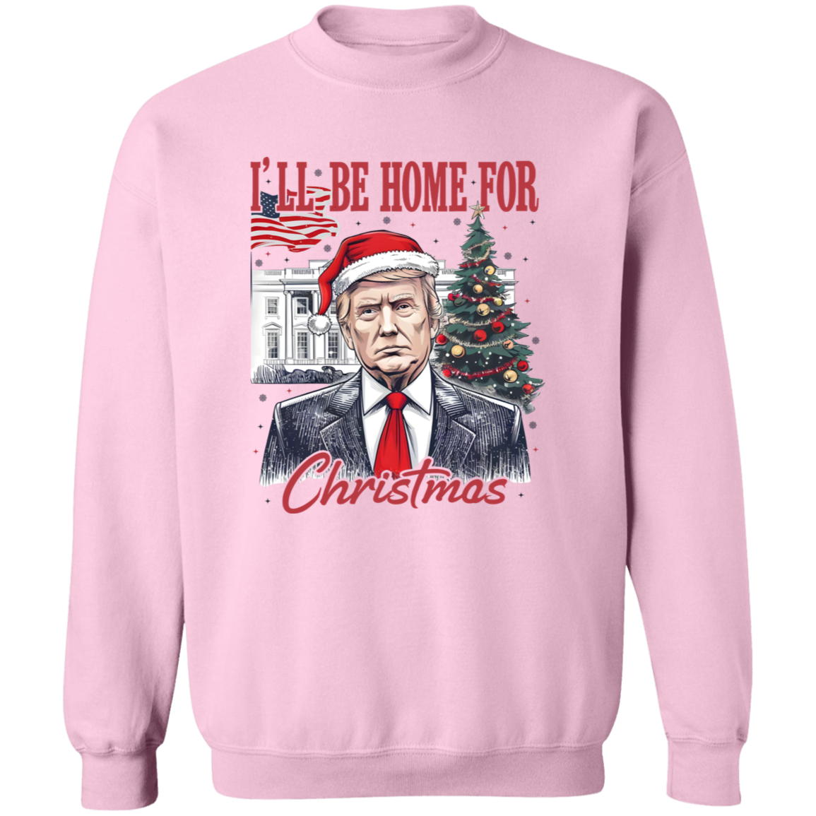 Trump I'll Be Home for Christmas, Humorous Trump Christmas Shirt HA75 63660