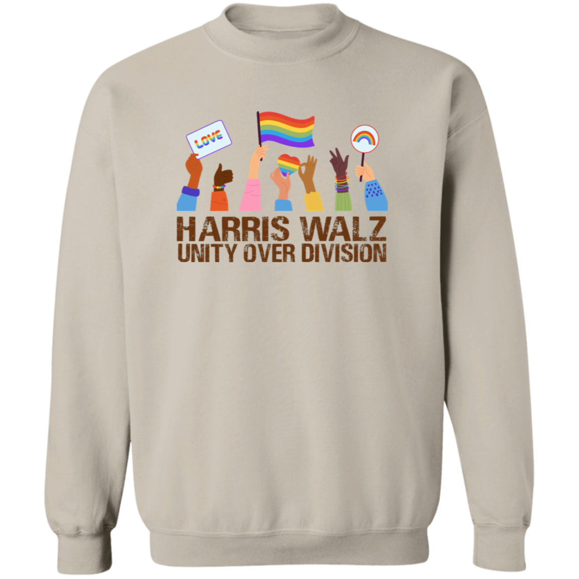 Harris Walz Unity Over Division Election 2024 Bright Shirt HA75 63460