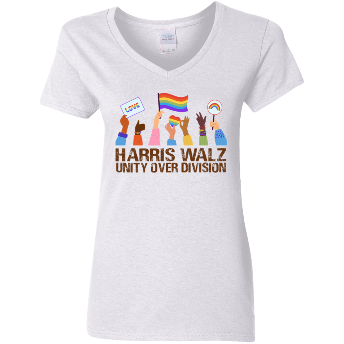Harris Walz Unity Over Division Election 2024 Bright Shirt HA75 63460
