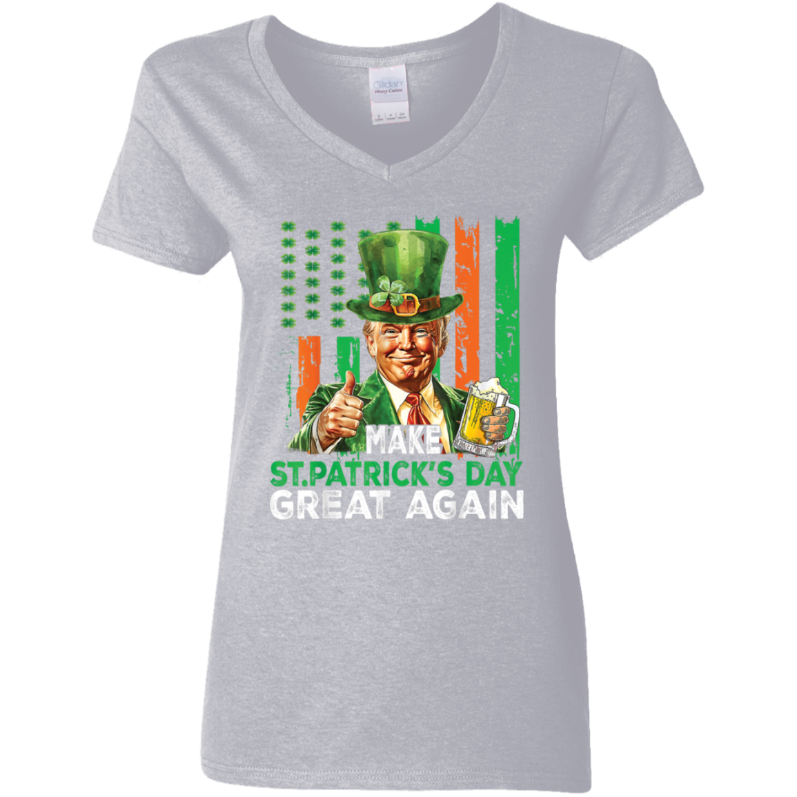 Donald Trump Beer Drinking Make St Patrick's Day Great Again Dark Shirt LM32 65139