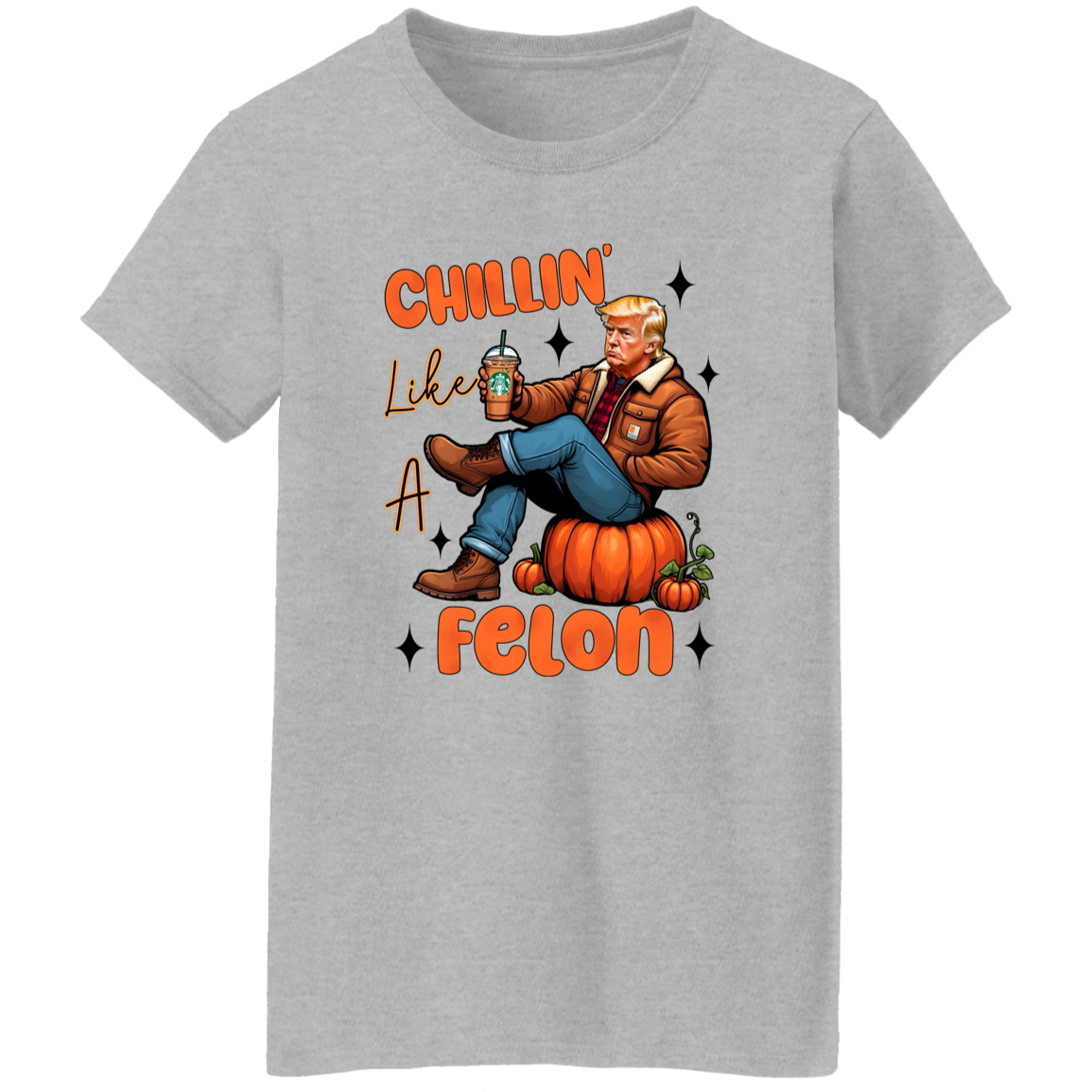 Chilling Like A Felon Trump Halloween Gift Bright Shirt HO82 63372