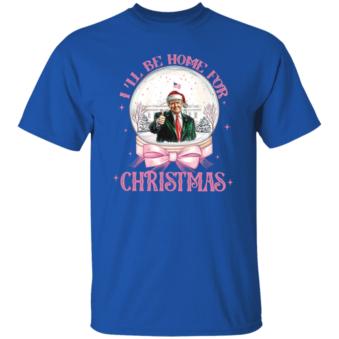 I'll Be Home For Christmas Donald Trump Dark Shirt HA75 63648
