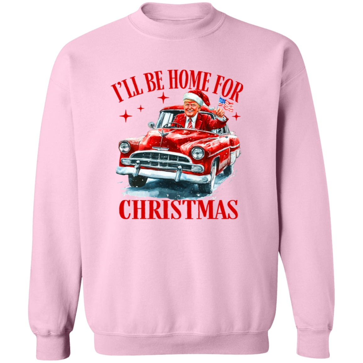 Humorous Trump I'll Be Home for Christmas Shirt HA75 63664
