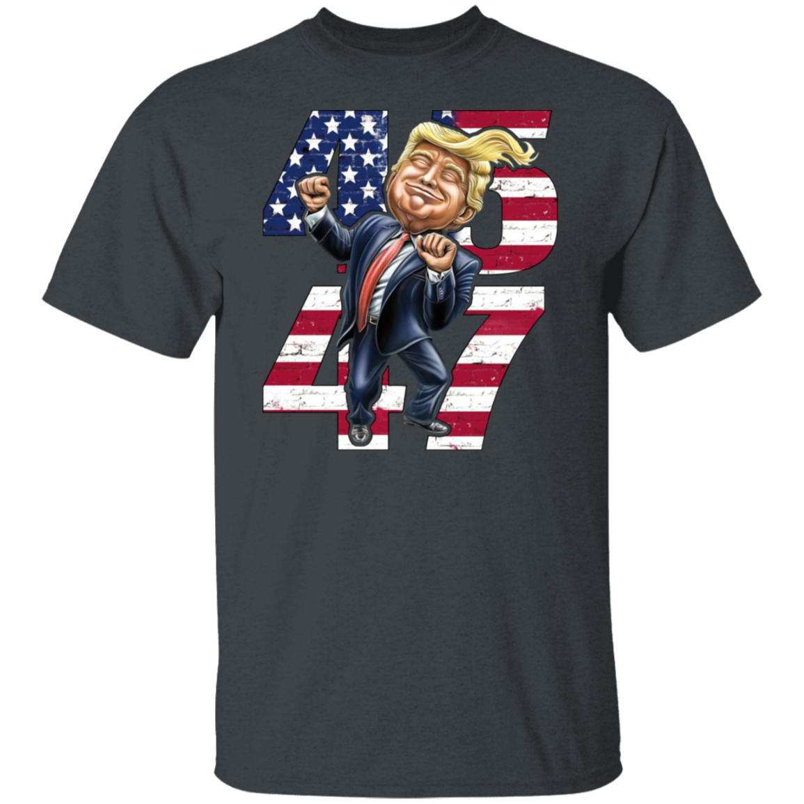 Patriotic Trump 2024 45th & 47th President's Legacy MAGA Dark Shirt LM32 65049