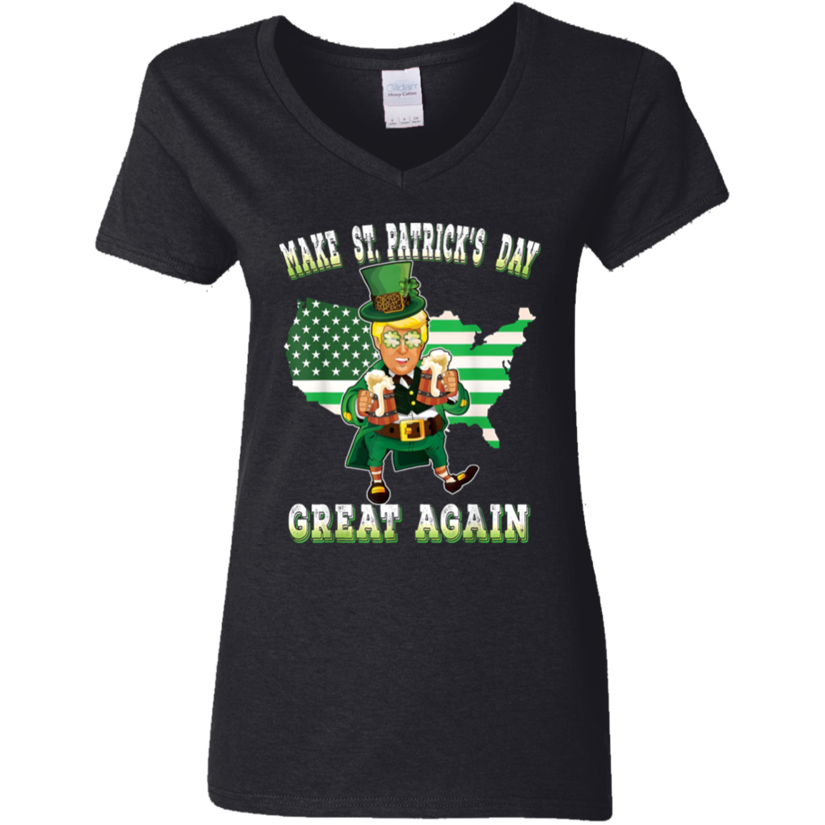Make St Patrick's Day Great Again Trump Leprechaun Dark Shirt HO82 65598