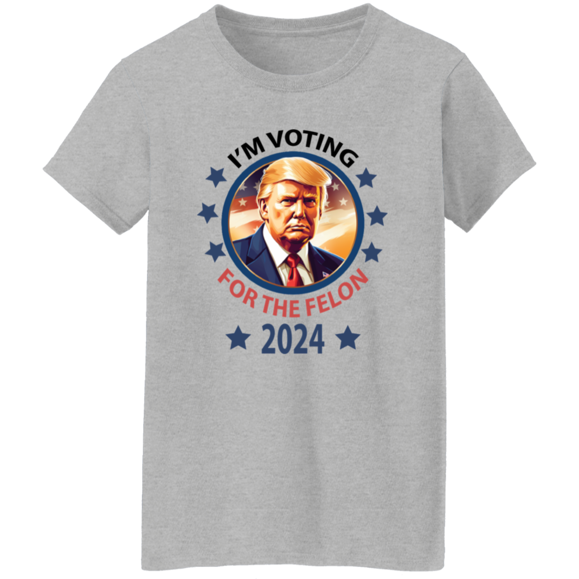 Voting For The Felon President Trump 2024 Bright Shirt HO82 62662