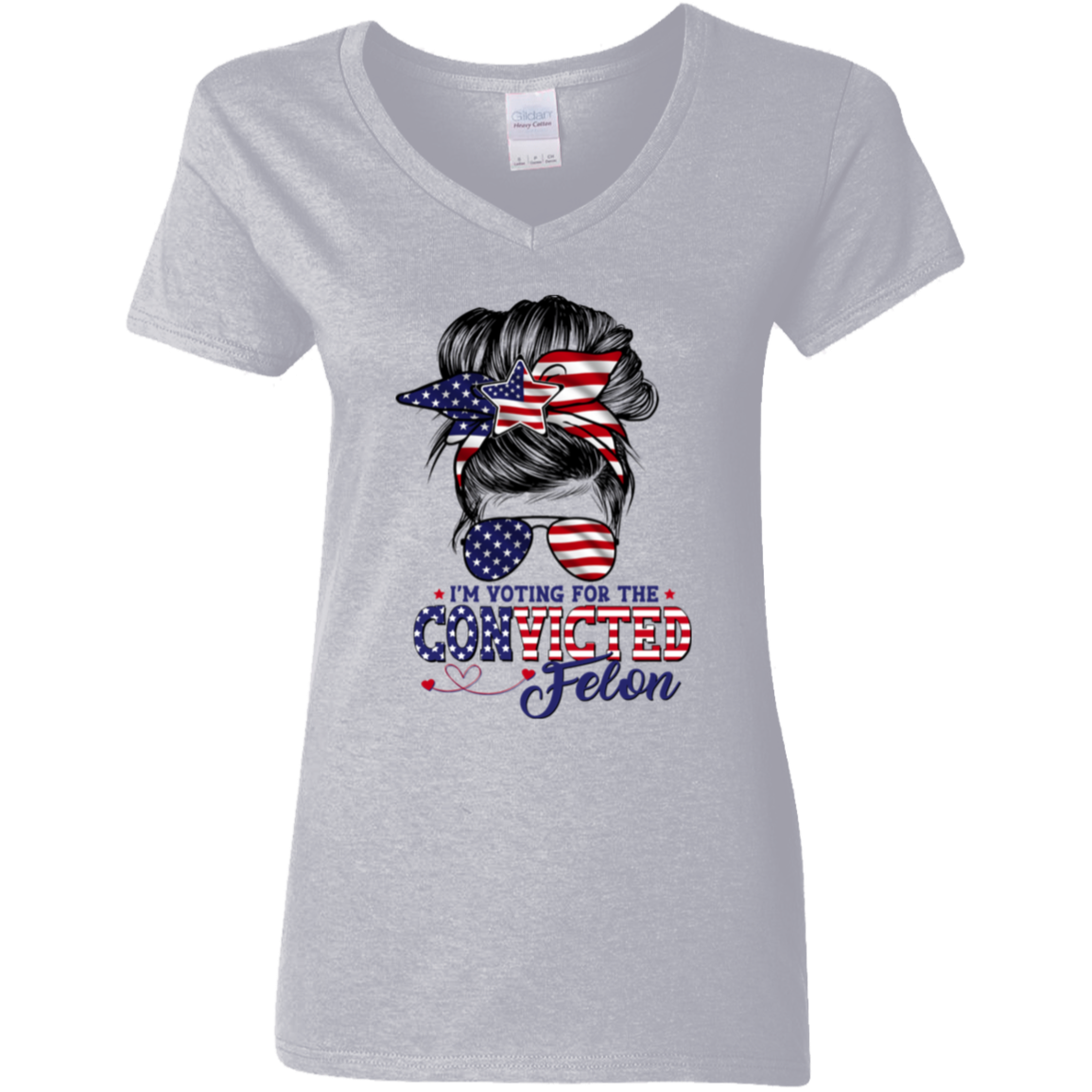 I'm Voting For The Convicted Felon Trump Girl Shirt TH10 N304 62723