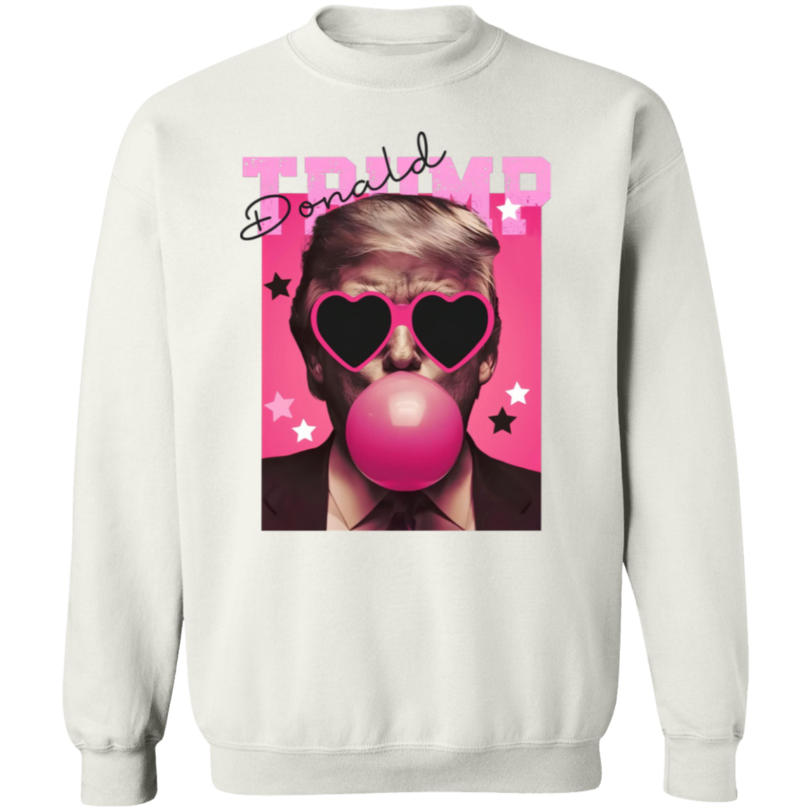 Funny Donald Trump Blowing Bubble Gum Pink Sun Glasses Bright Shirt LM32 65193