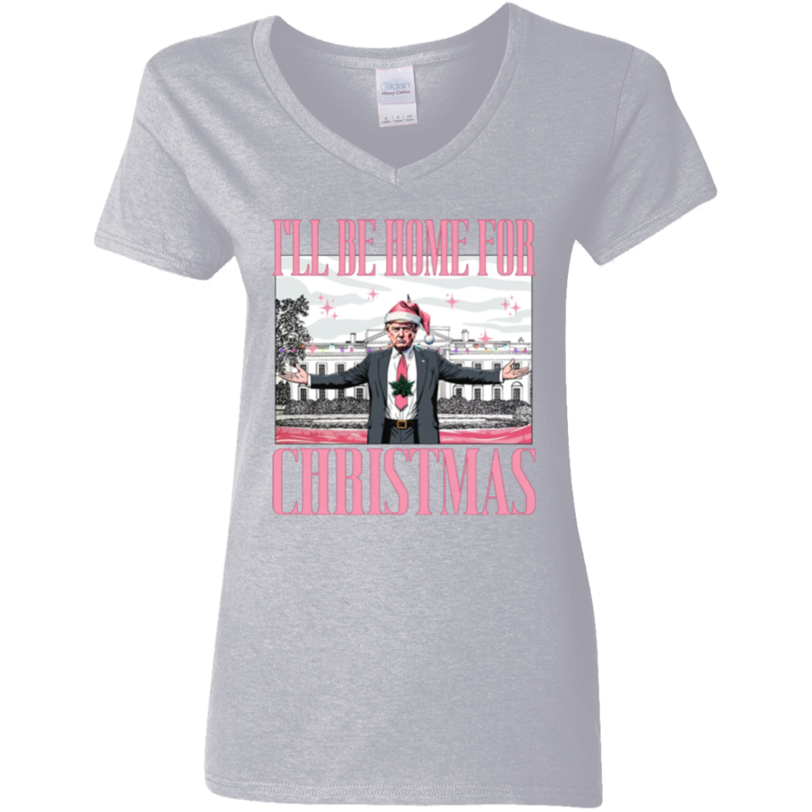 Trump I'll Be Home for Christmas, White House Shirt HA75 63776