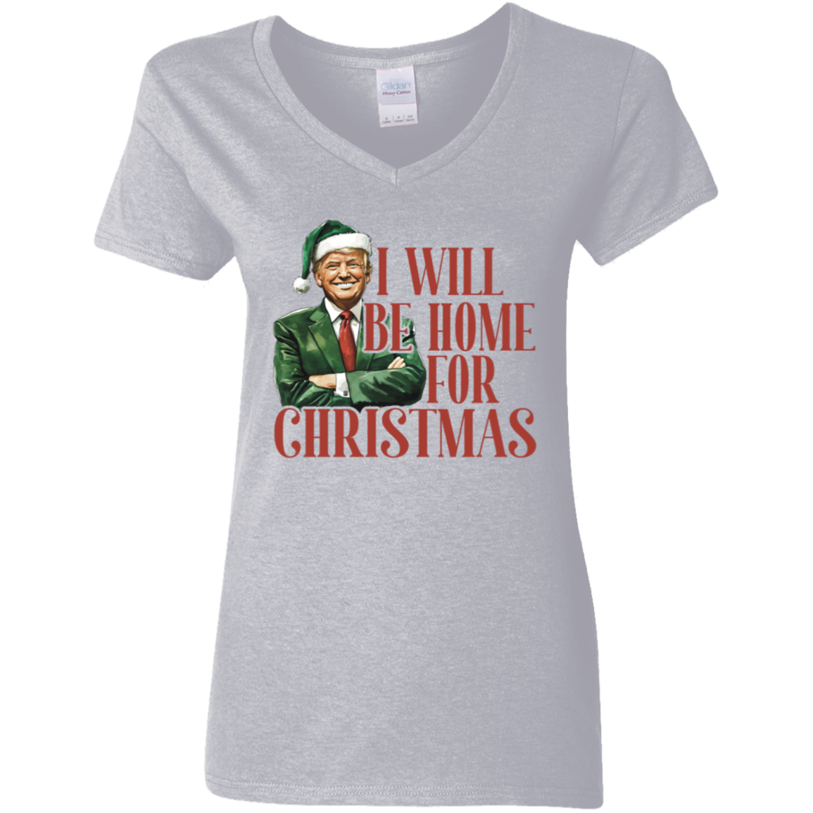 Trump I'll Be Home for Christmas - Humorous Trump Christmas Shirt HA75 63796