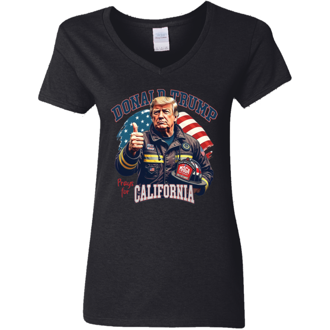 Donald Trump Prays for California Dark Shirt HA75 64304