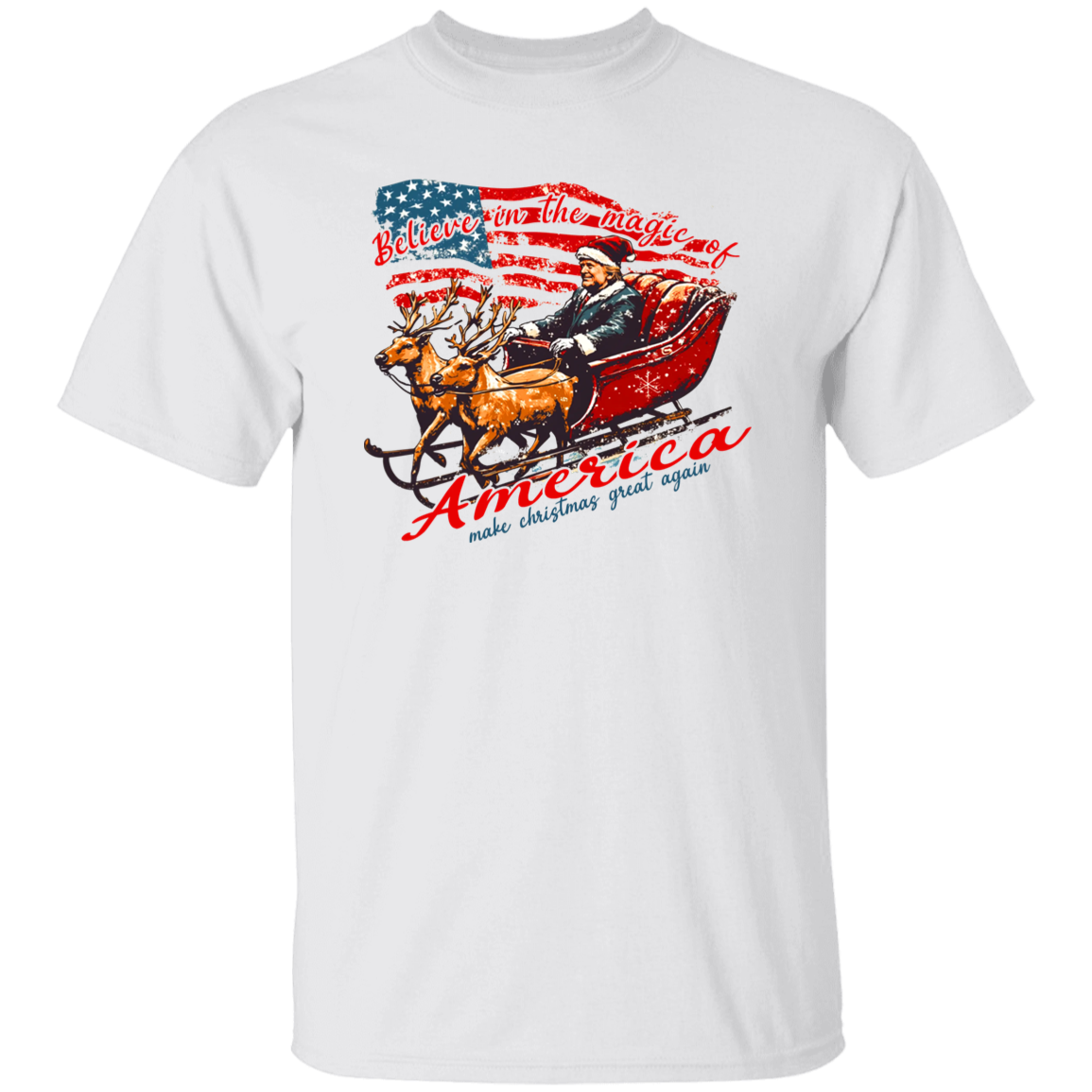 Believe The Magic Of America Trump Santa Bright Shirt HO82 65246