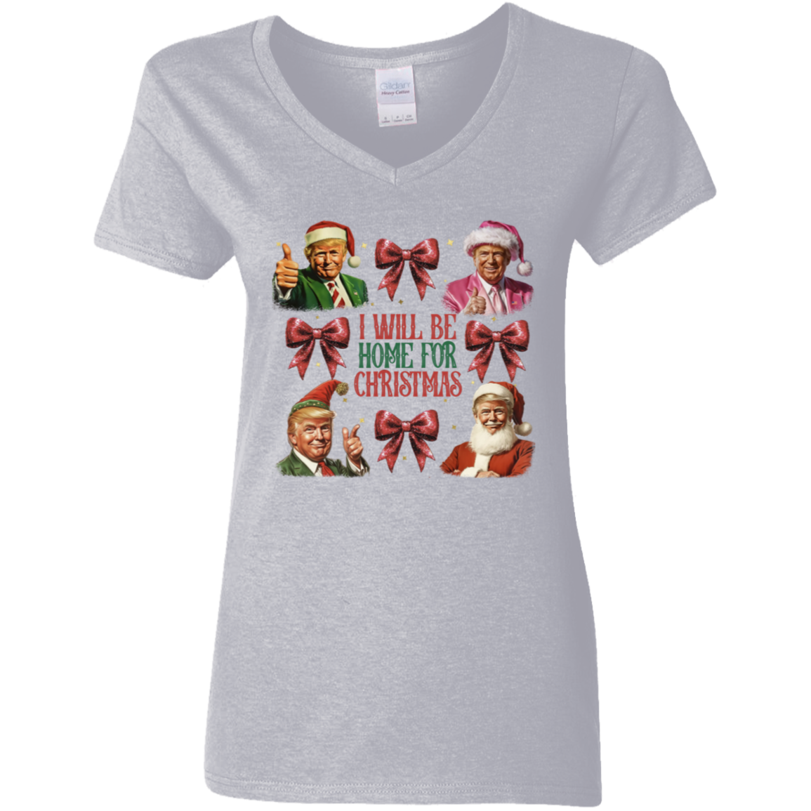 Trump I'll Be Home for Christmas, Humorous Trump Christmas Shirt HA75 63642