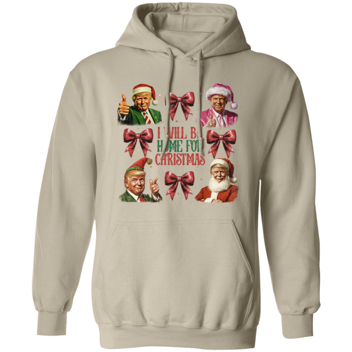 Trump I'll Be Home for Christmas, Humorous Trump Christmas Shirt HA75 63642
