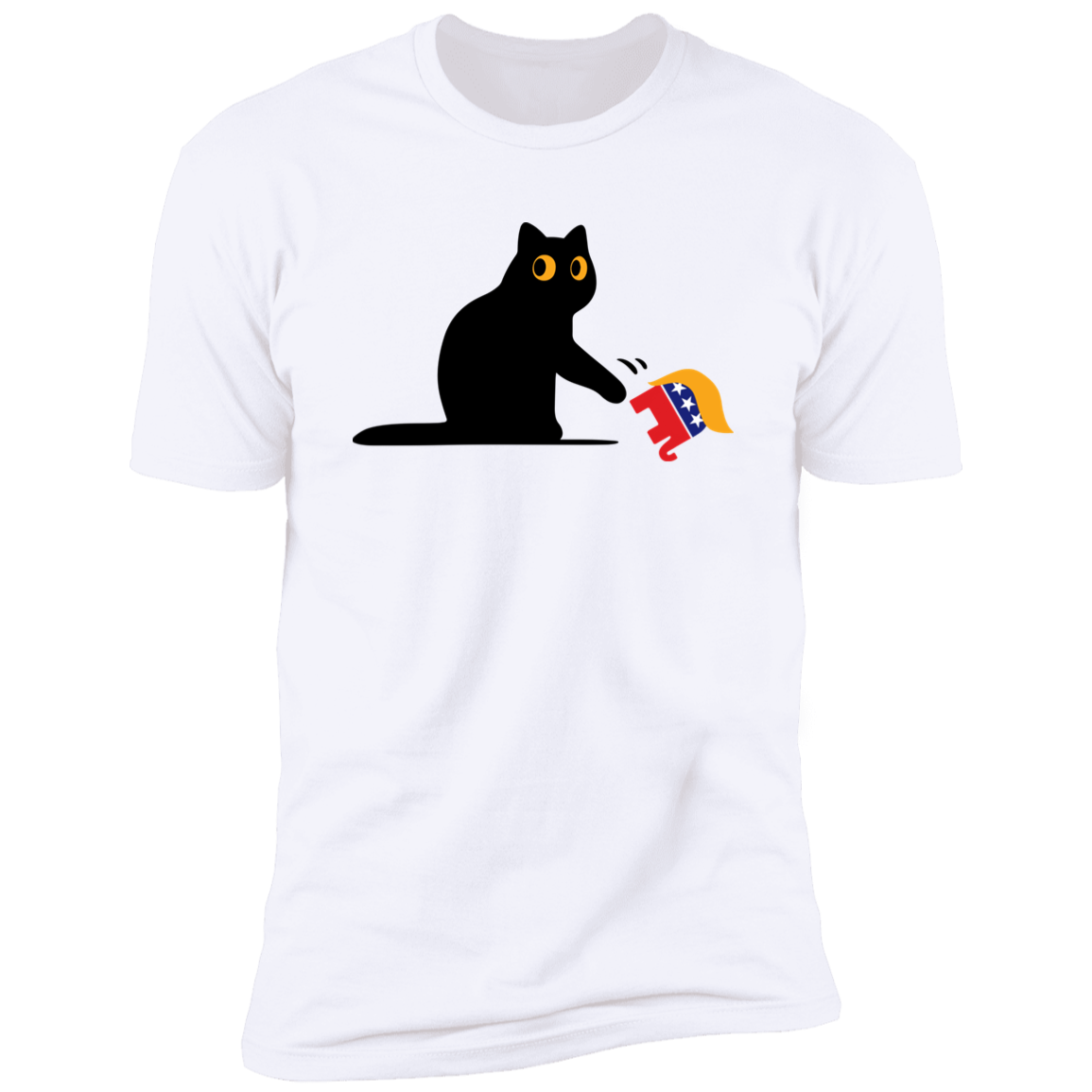 Kamala Harris 2024 Victory Black Cat vs. GOP Elephant Bright Shirt HA75 63456