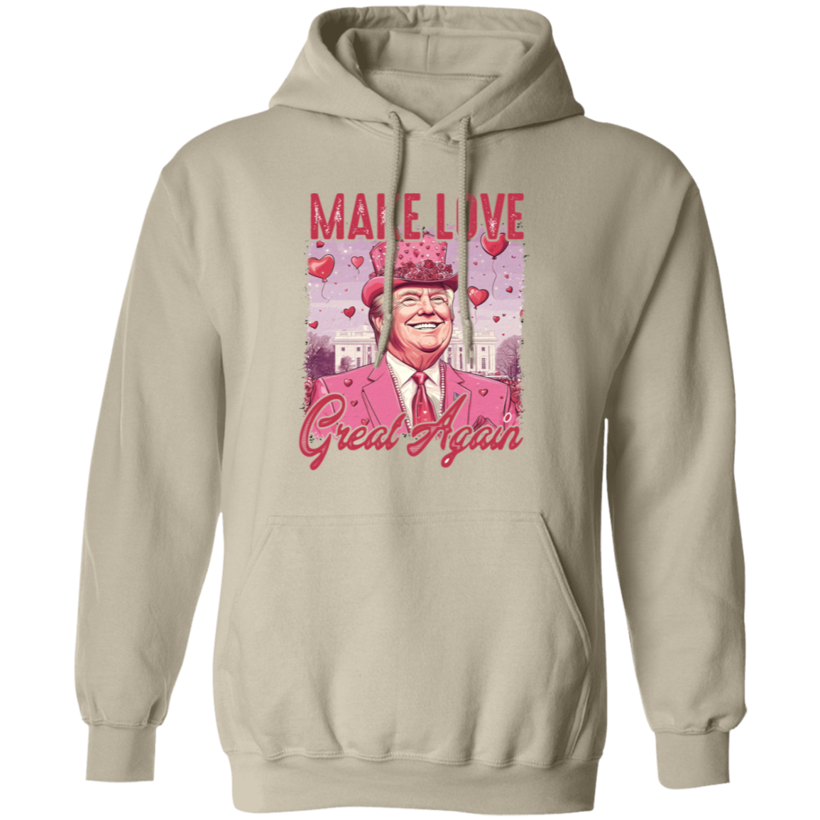 Make Love Great Again Funny Trump Valentine's Day Bright Shirt HA75 64292