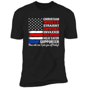 Trump Supporter Christian White Straight Un**ke Un**xxed Shirt HA75 63332