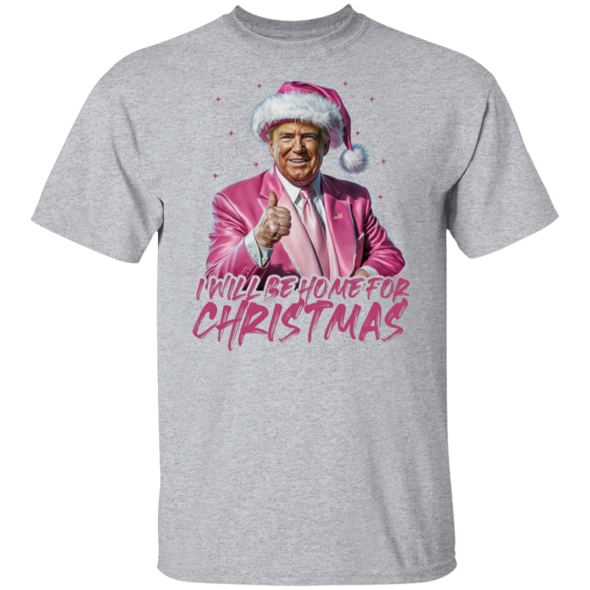 Trump With Santa Hat I'll Be Home for Christmas Shirt HA75 63649